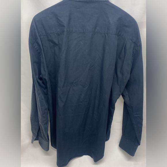 GUCCI Black Cotton Button Down Men's Fitted Dress Shirt 43/17 Made In Italy - Picture 4 of 10